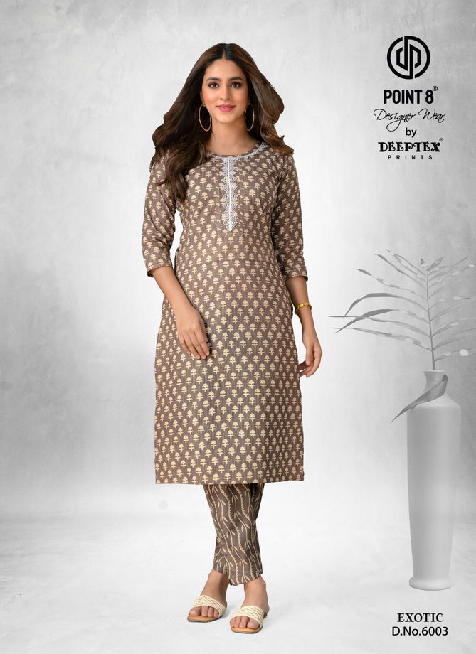 Exotic Vol 6 By Deeptex Printed Cotton Kurti With Bottom Wholesale Shop In Surat
